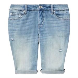 Torrid Distressed Denim Bermuda Shorts Light Wash Size 18